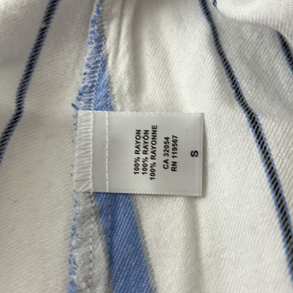🌸Revolve Clayton Cornflower Blue White Striped Maxi High Split Slit Skirt Small - Picture 8 of 13